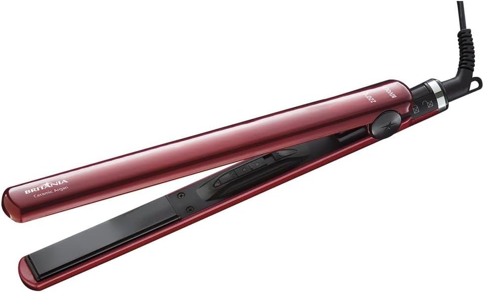 Prancha, Ceramic argan, 30w, Vermelho, Bivolt, , Britânia