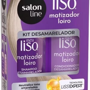 Kit Shampoo e Condicionador, Salon Line, Meu Liso Matizador Loiro, Vegano - Para Cabelos Lisos, 2 Unidades